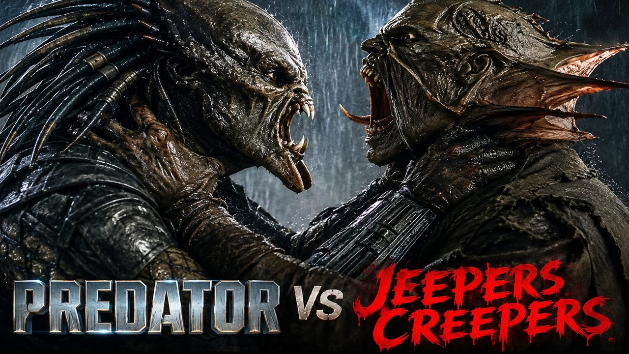 Predator vs Jeepers Creepers film poster